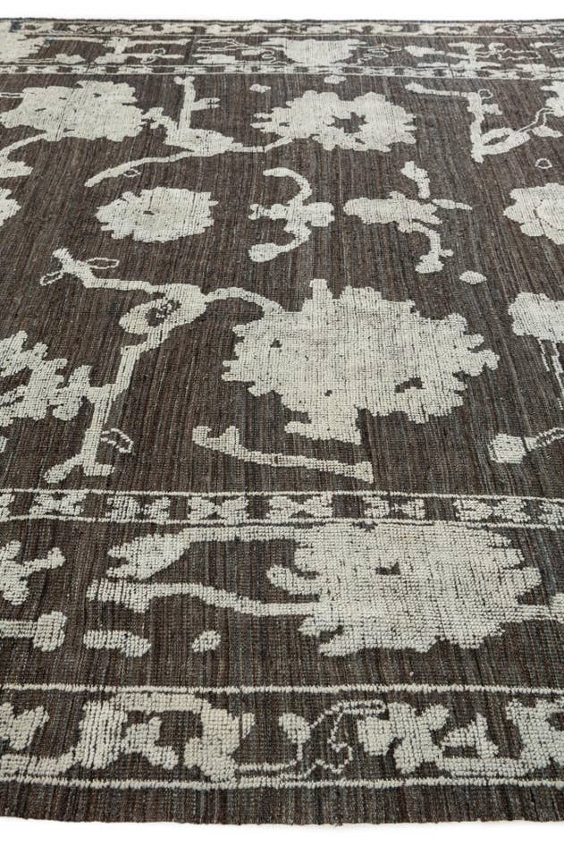 Detail image of 10' 2 x 13' 8 Hand Knotted Oushak Wool Rug