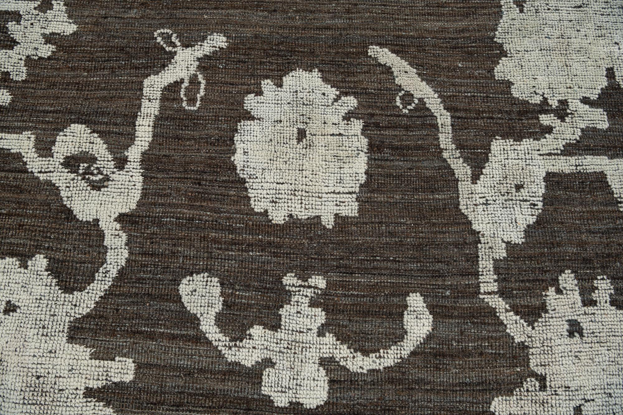 10' 2 x 13' 8 Hand Knotted Oushak Wool Rug