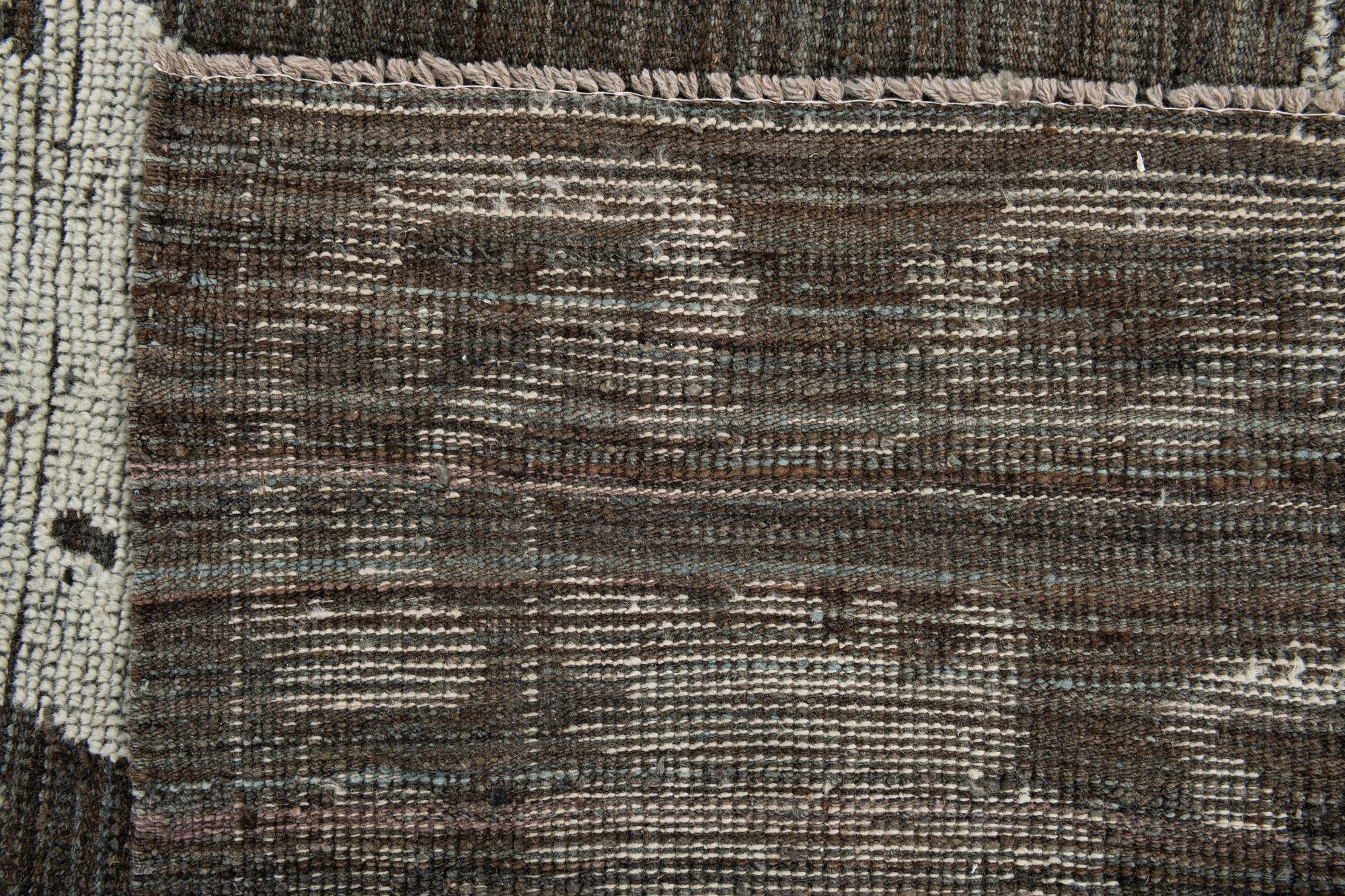 10' 2 x 13' 8 Hand Knotted Oushak Wool Rug