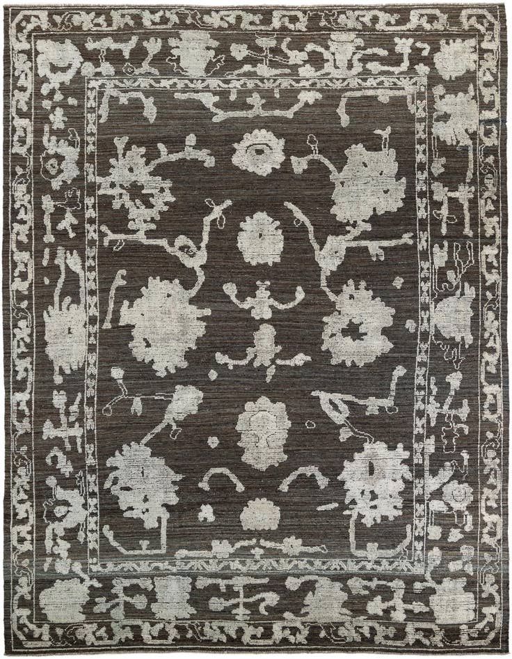 Detail image of 10' 2 x 13' 8 Hand Knotted Oushak Wool Rug