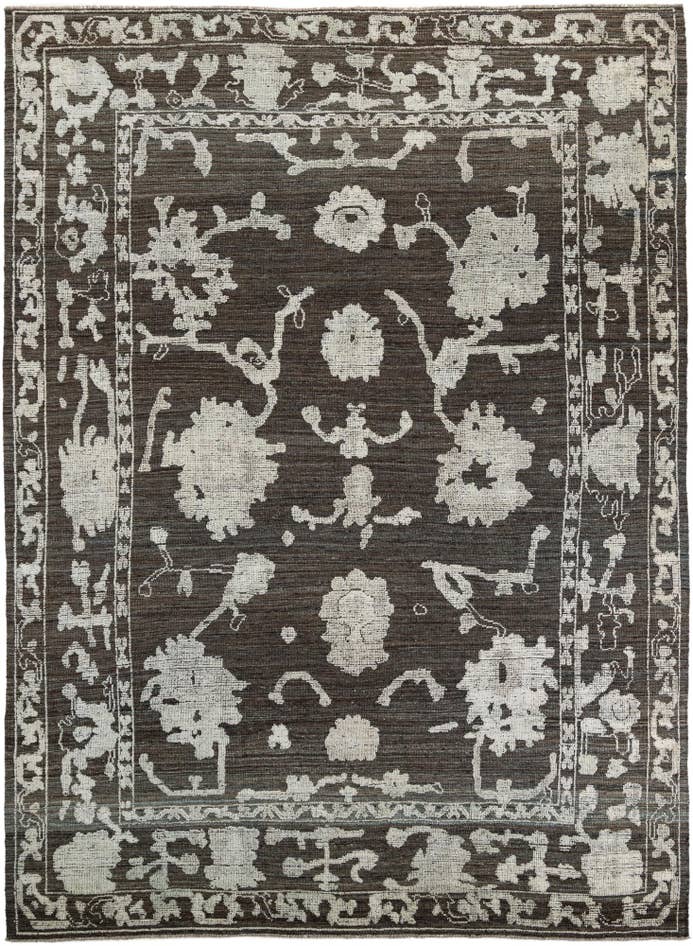 Detail image of 10' 2 x 13' 8 Hand Knotted Oushak Wool Rug