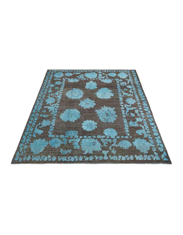 9' 5 x 11' 2 Hand Knotted Oushak Wool Rug