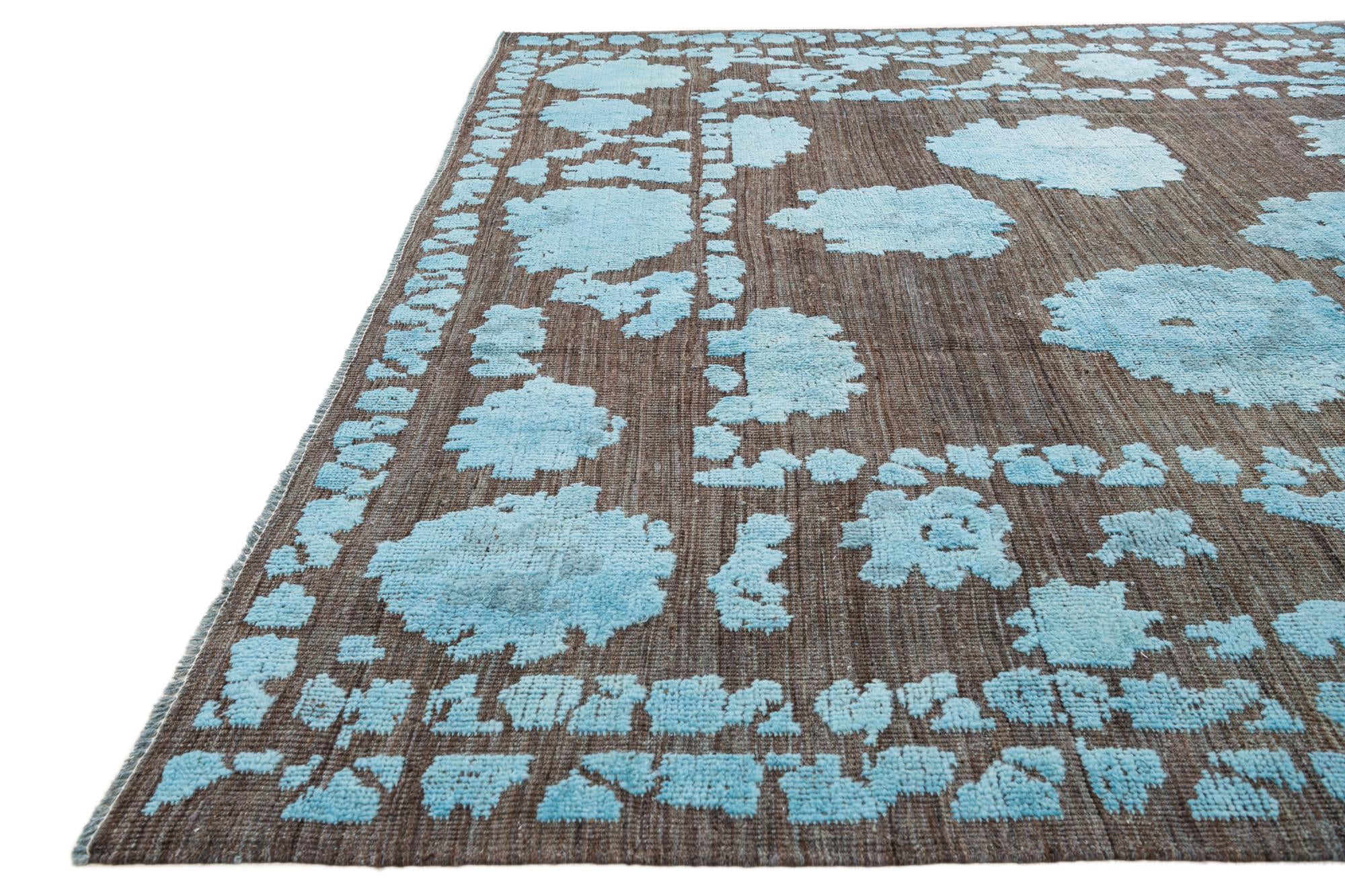 9' 5 x 11' 2 Hand Knotted Oushak Wool Rug
