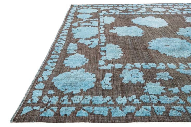 Detail image of 9' 5 x 11' 2 Hand Knotted Oushak Wool Rug