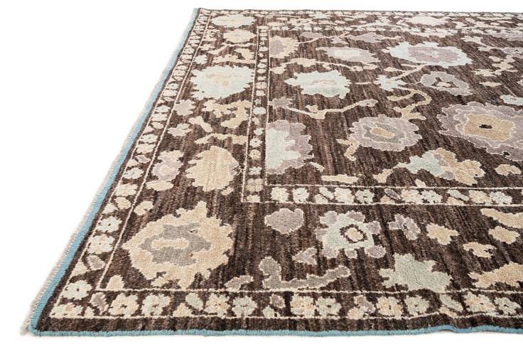 Detail image of 9' x 11' 10 Hand Knotted Oushak Wool Rug