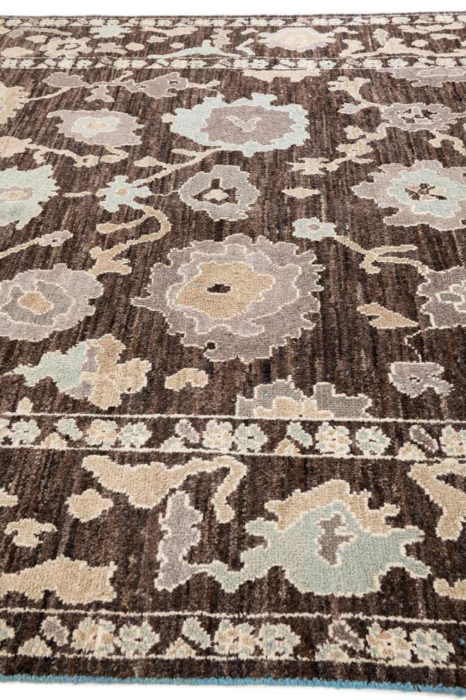 9' x 11' 10 Hand Knotted Oushak Wool Rug