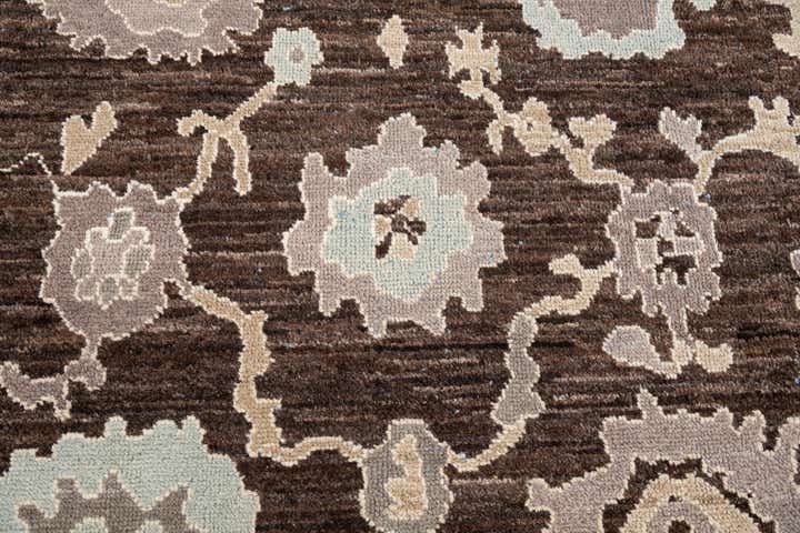 9' x 11' 10 Hand Knotted Oushak Wool Rug