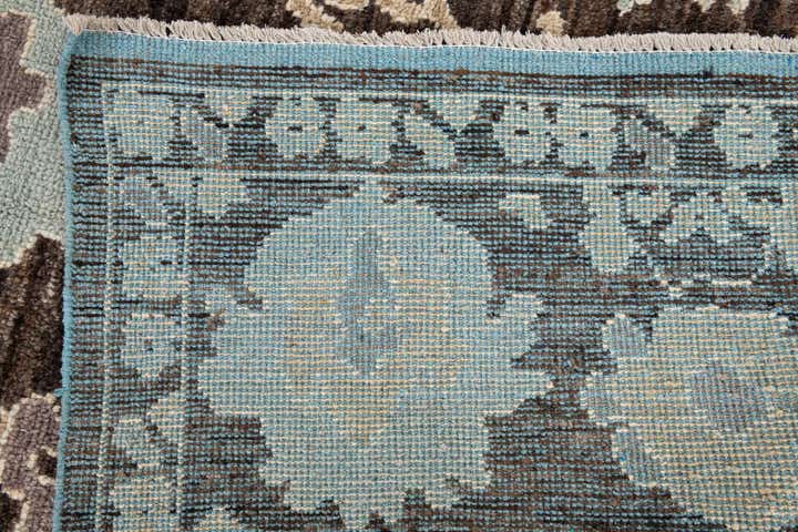 9' x 11' 10 Hand Knotted Oushak Wool Rug