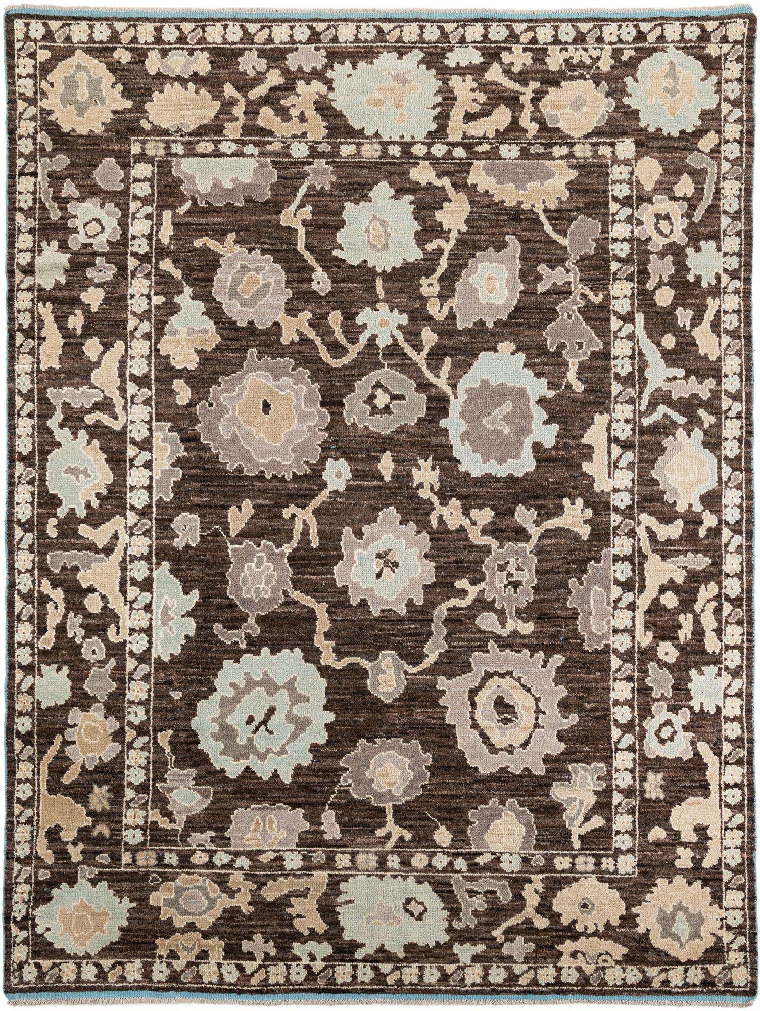 9' x 11' 10 Hand Knotted Oushak Wool Rug