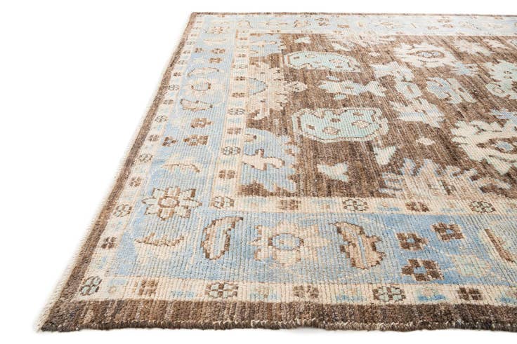 Detail image of 8' 4 x 10' 2 Hand Knotted Oushak Wool Rug