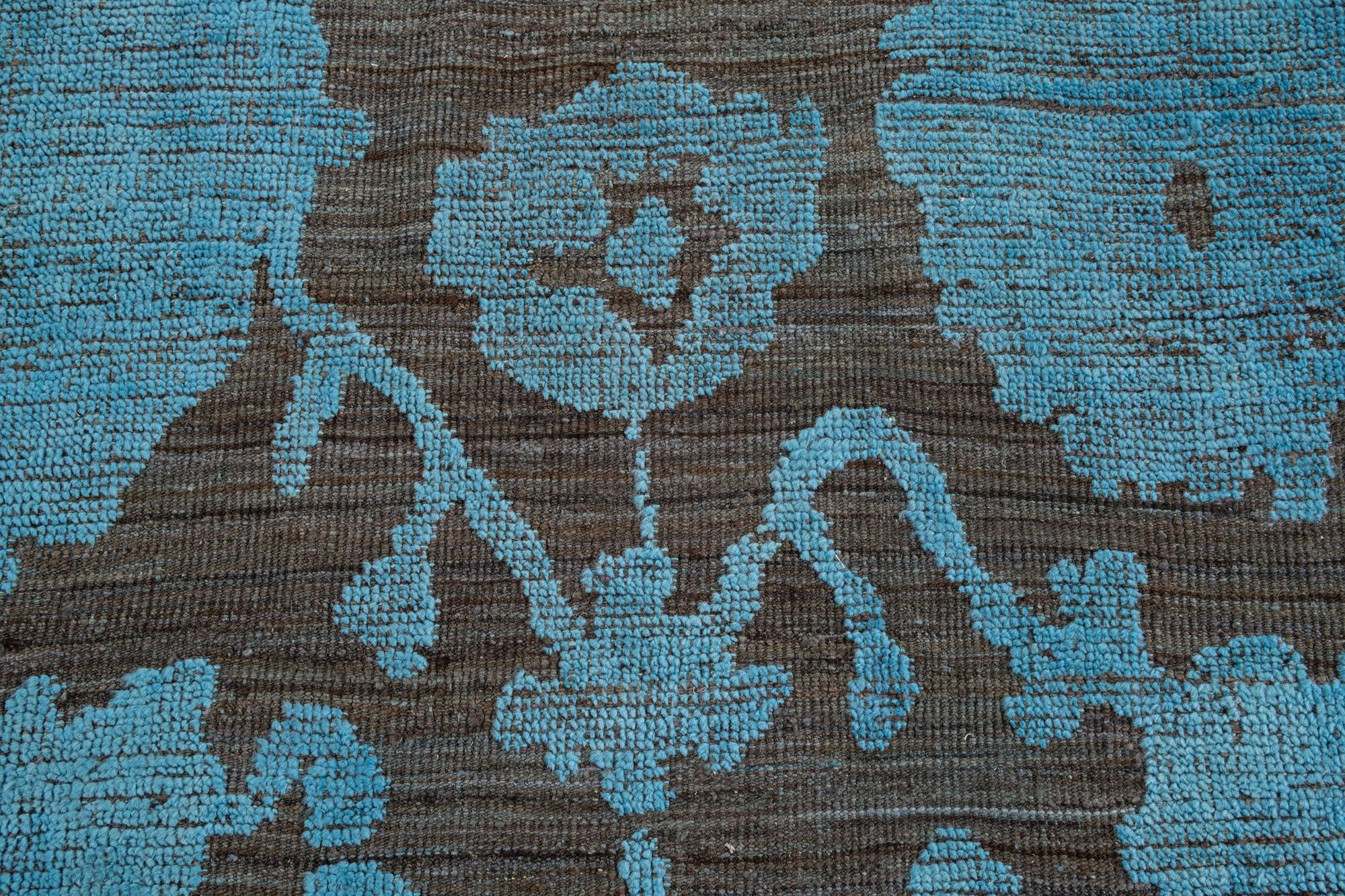 9' 3 x 12' 5 Hand Knotted Oushak Wool Rug
