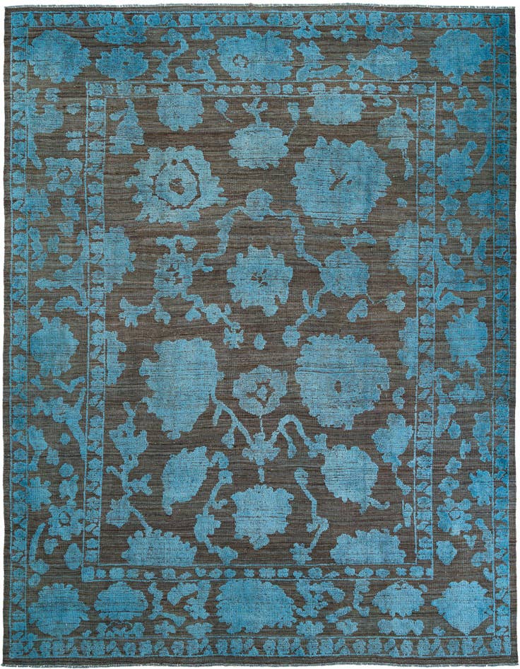 Detail image of 9' 3 x 12' 5 Hand Knotted Oushak Wool Rug