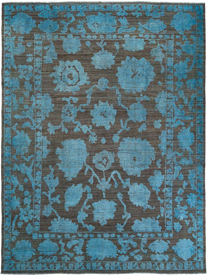 9' 3 x 12' 5 Hand Knotted Oushak Wool Rug