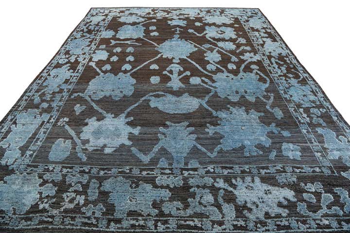 9' 3 x 11' 4 Hand Knotted Oushak Wool Rug