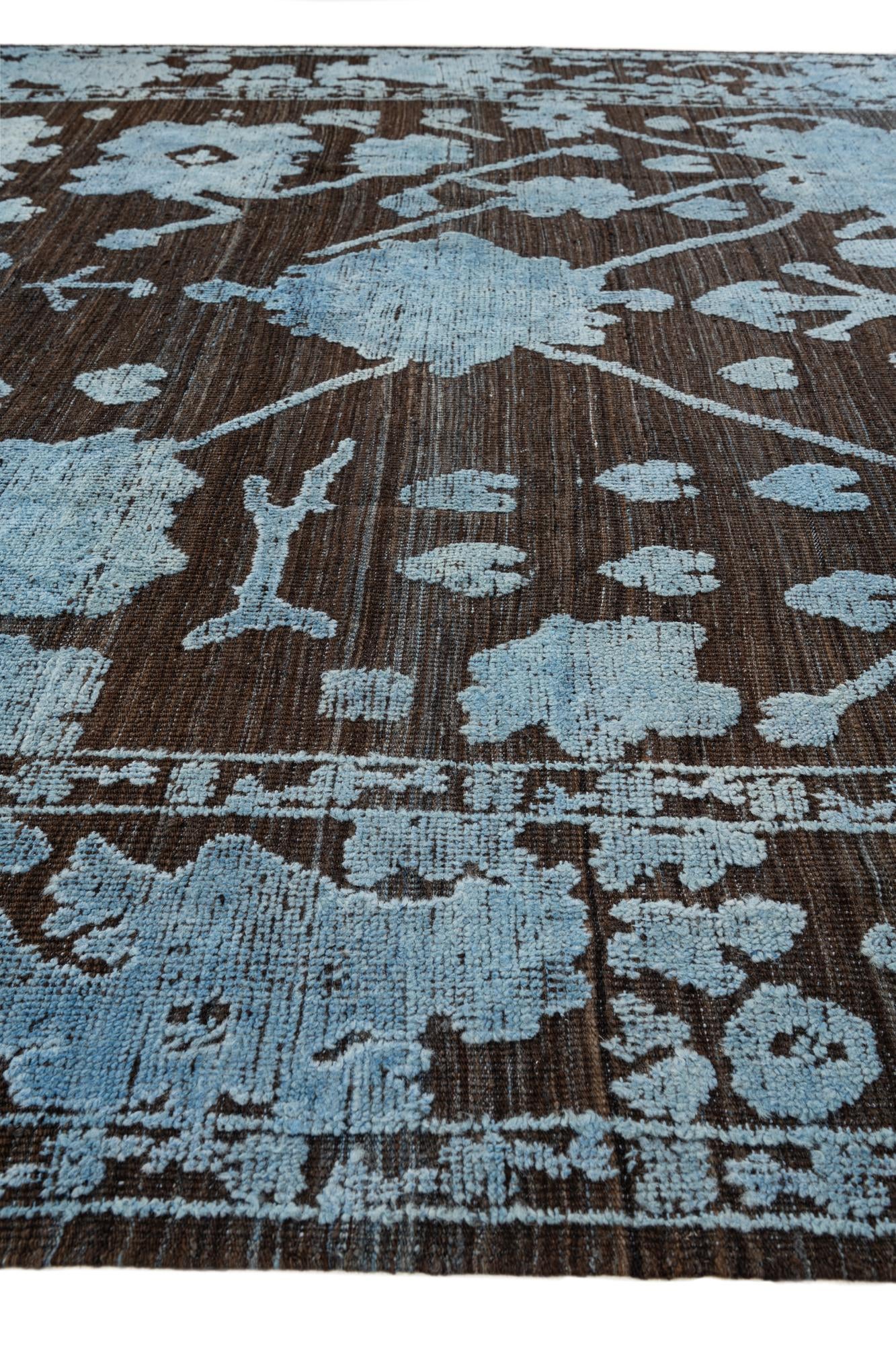 9' 3 x 11' 4 Hand Knotted Oushak Wool Rug