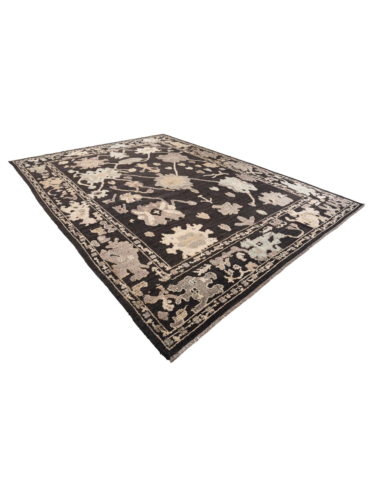 10' 7 x 14' 2 Hand Knotted Oushak Wool Rug