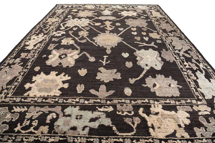 10' 7 x 14' 2 Hand Knotted Oushak Wool Rug