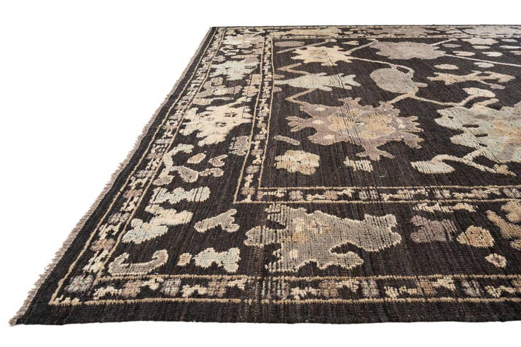 Detail image of 10' 7 x 14' 2 Hand Knotted Oushak Wool Rug