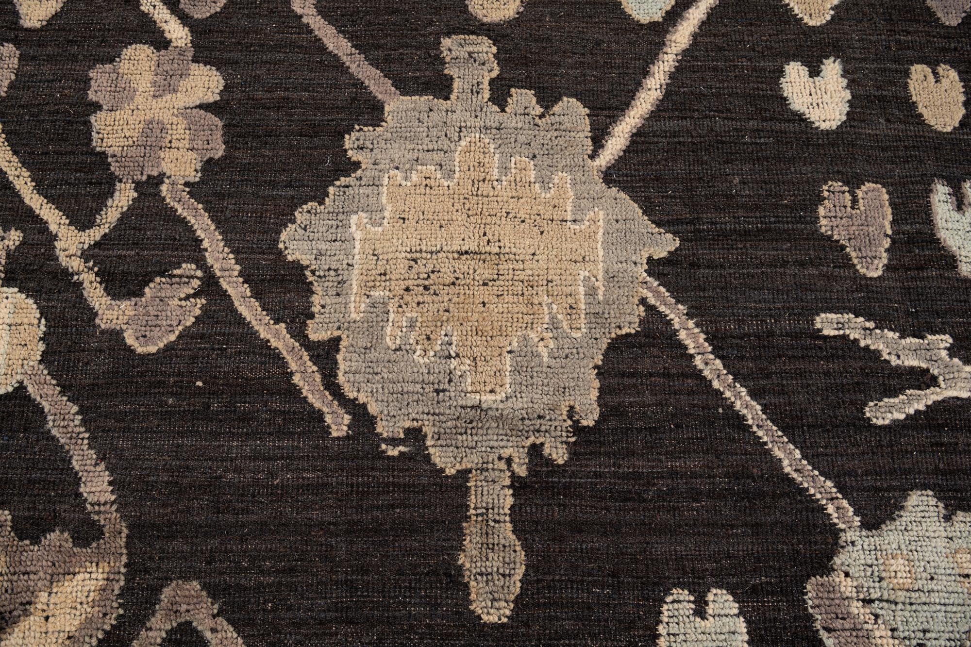 10' 7 x 14' 2 Hand Knotted Oushak Wool Rug