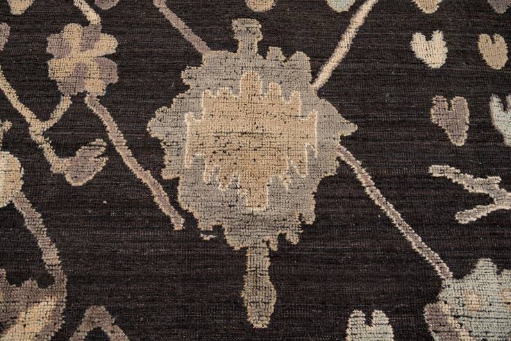 Detail image of 10' 7 x 14' 2 Hand Knotted Oushak Wool Rug