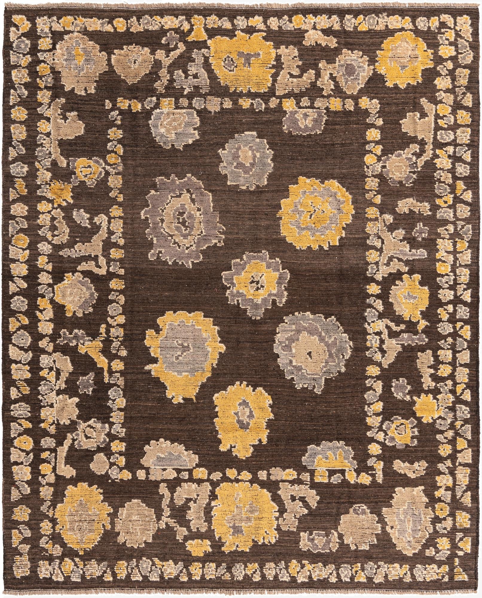 8' 4 x 10' 4  Hand Knotted Oushak Wool Rug