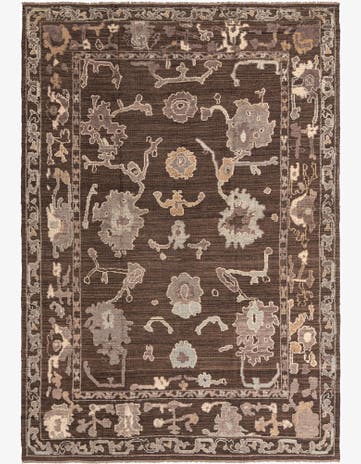 10' 4 x 14' 10 Hand Knotted Oushak Wool Rug