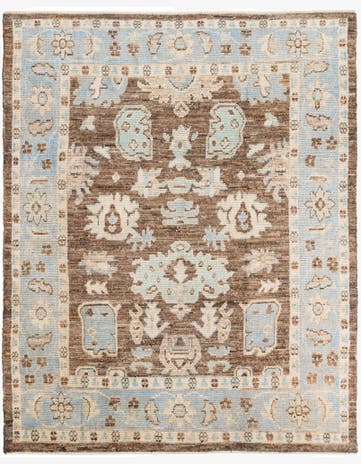 8' 4 x 10' 2 Hand Knotted Oushak Wool Rug
