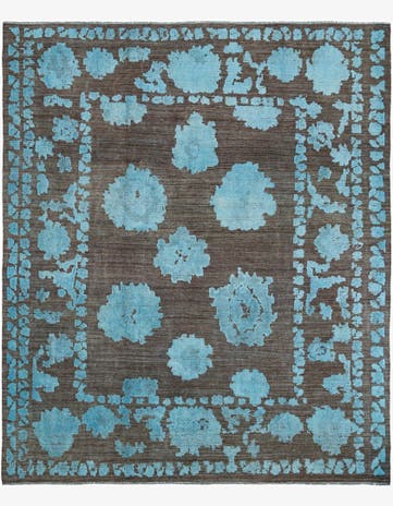 9' 5 x 11' 2 Hand Knotted Oushak Wool Rug