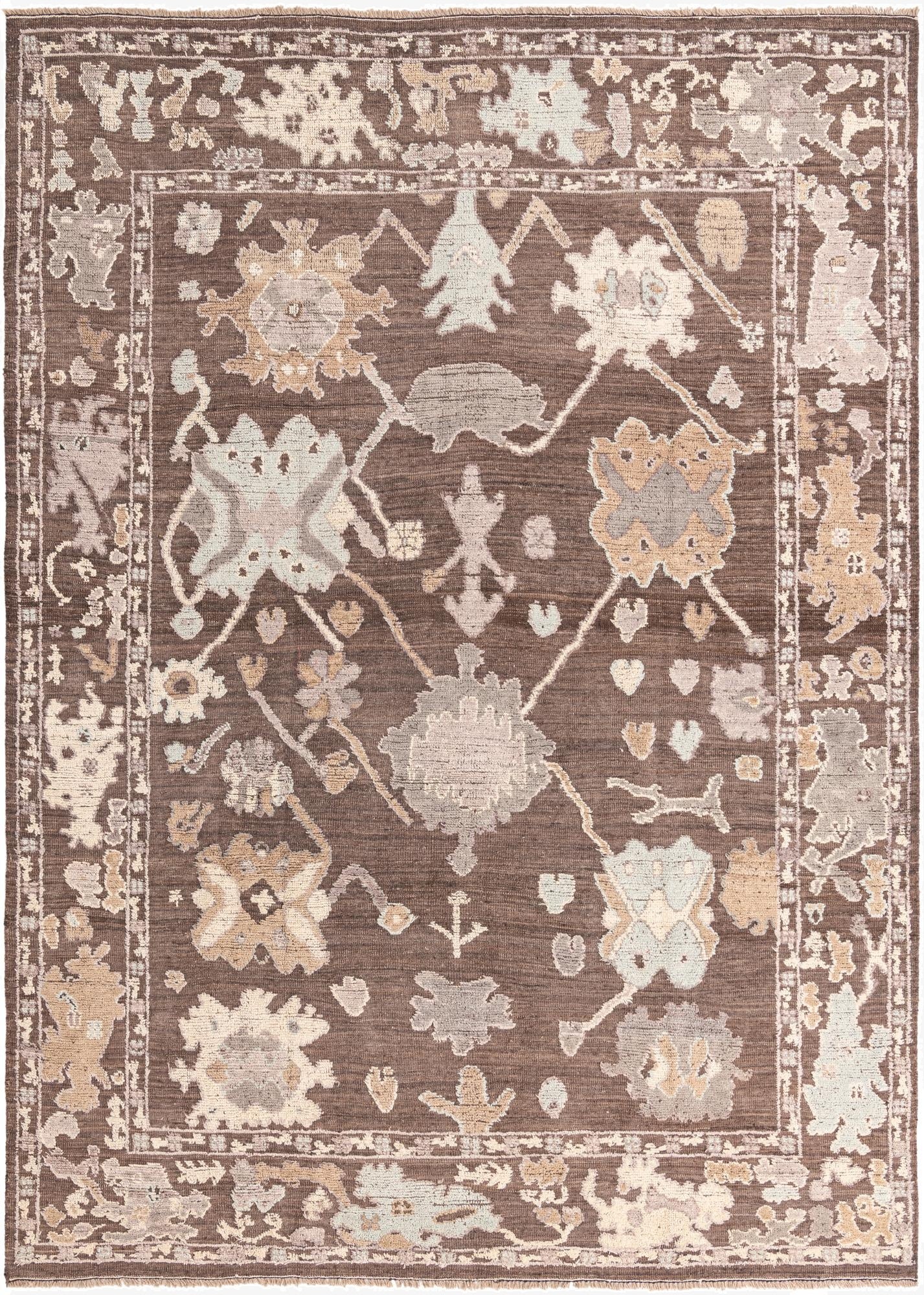 9' 2 x 13'  Hand Knotted Oushak Wool Rug