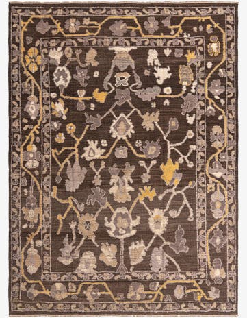 9' 2 x 12' 8 Hand Knotted Oushak Wool Rug
