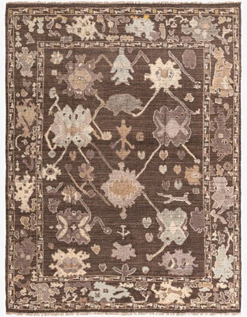 9' 4 x 12' 3 Hand Knotted Oushak Wool Rug