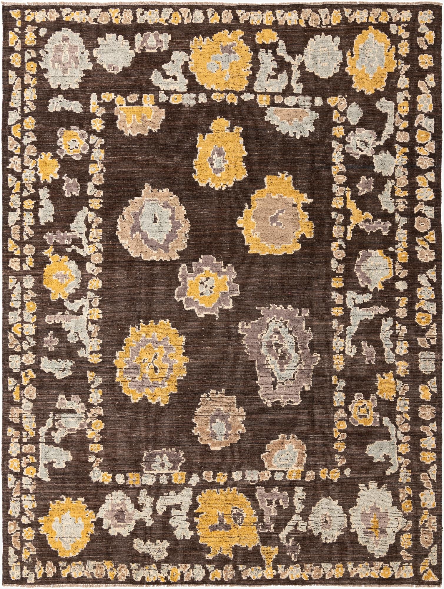 9' 3 x 12' 3  Hand Knotted Oushak Wool Rug