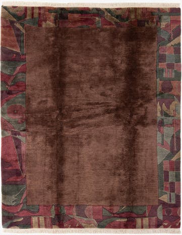 6' 11 x 8' 5 Hand Knotted Tibet Wool Rug