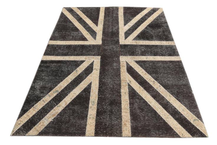 Detail image of 5' x 6' 7 Hand Knotted Ultra Vintage Persian Wool Rug