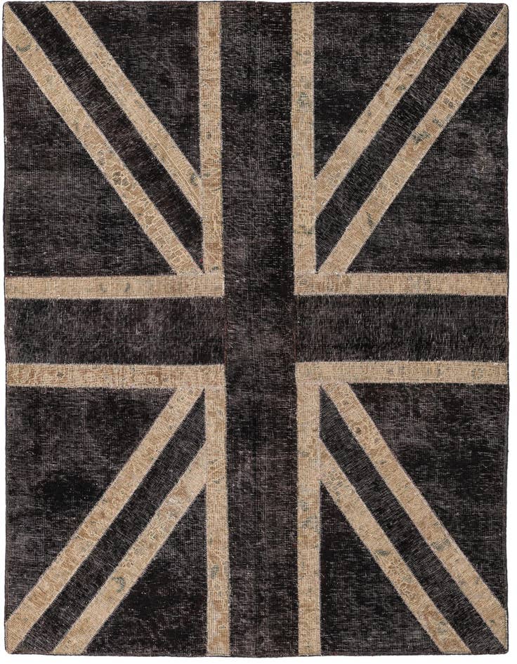 Detail image of 5' x 6' 7 Hand Knotted Ultra Vintage Persian Wool Rug