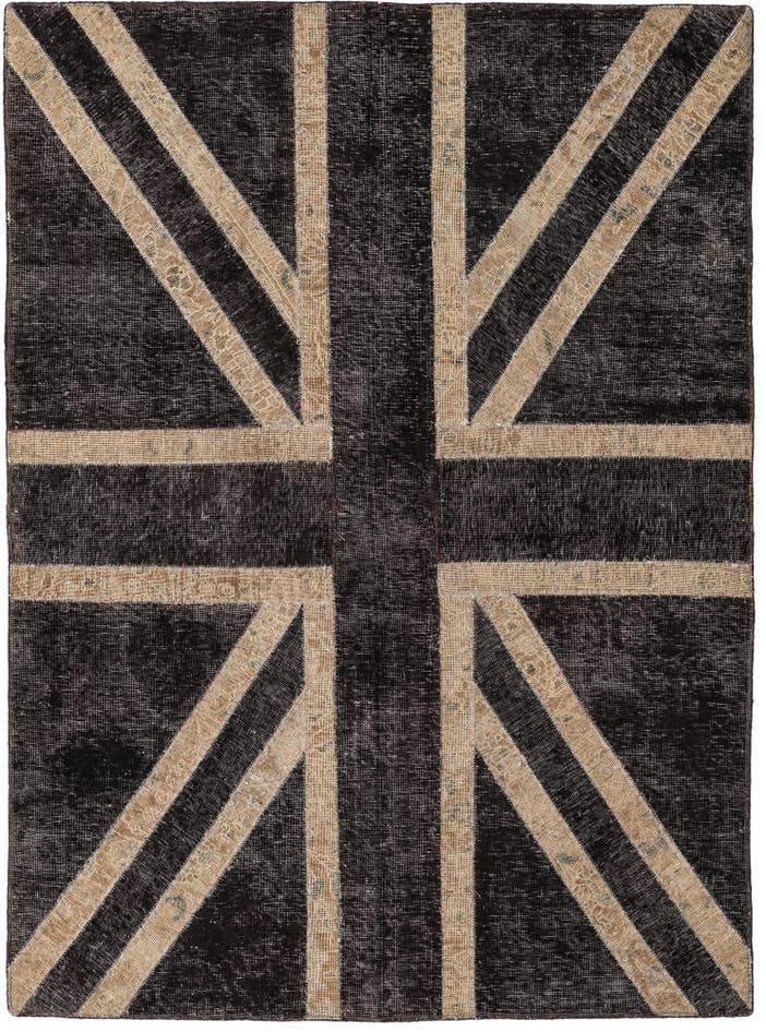 Detail image of 5' x 6' 7 Hand Knotted Ultra Vintage Persian Wool Rug