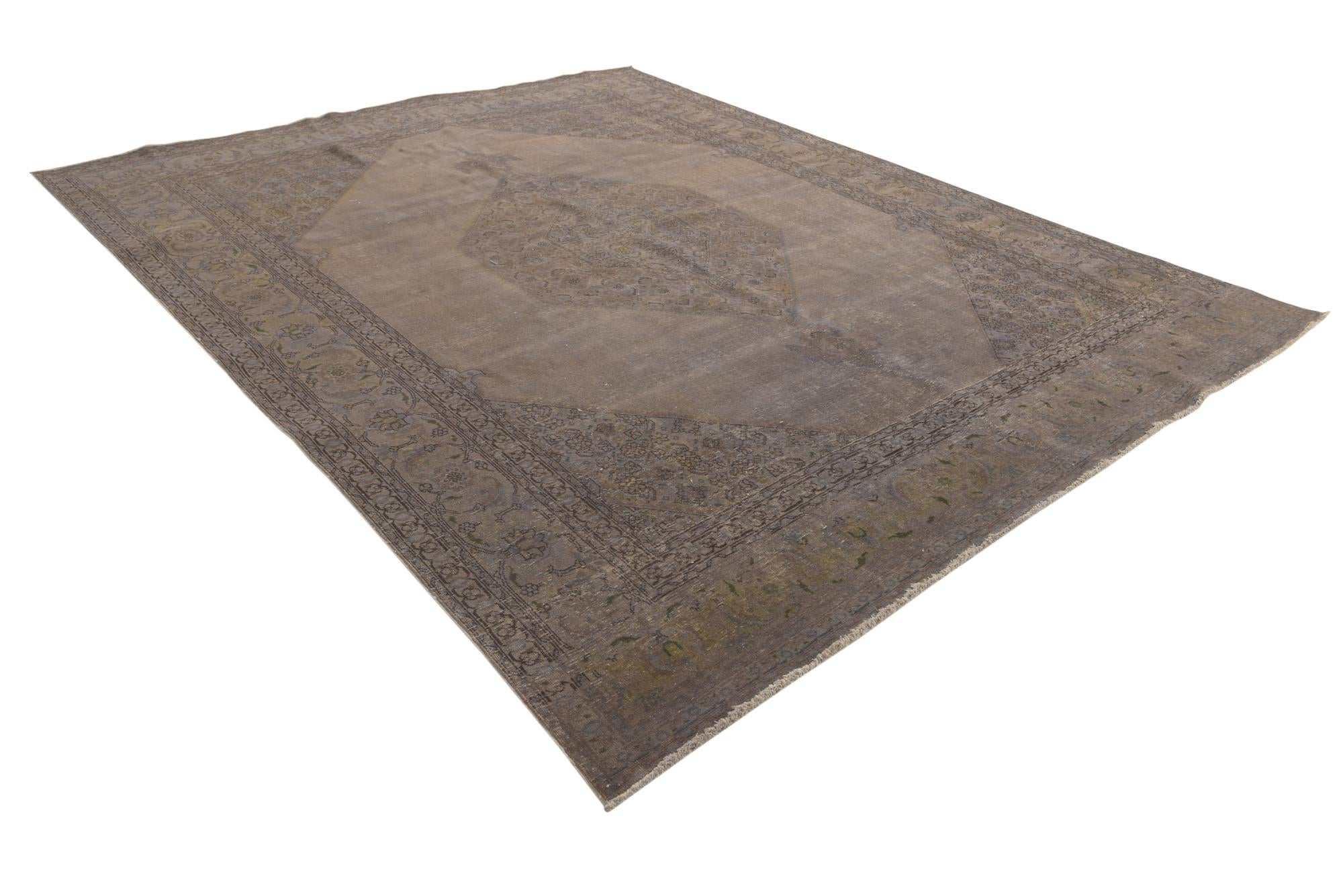 9' 9 x 12' 8 Hand Knotted Ultra Vintage Persian Wool Rug