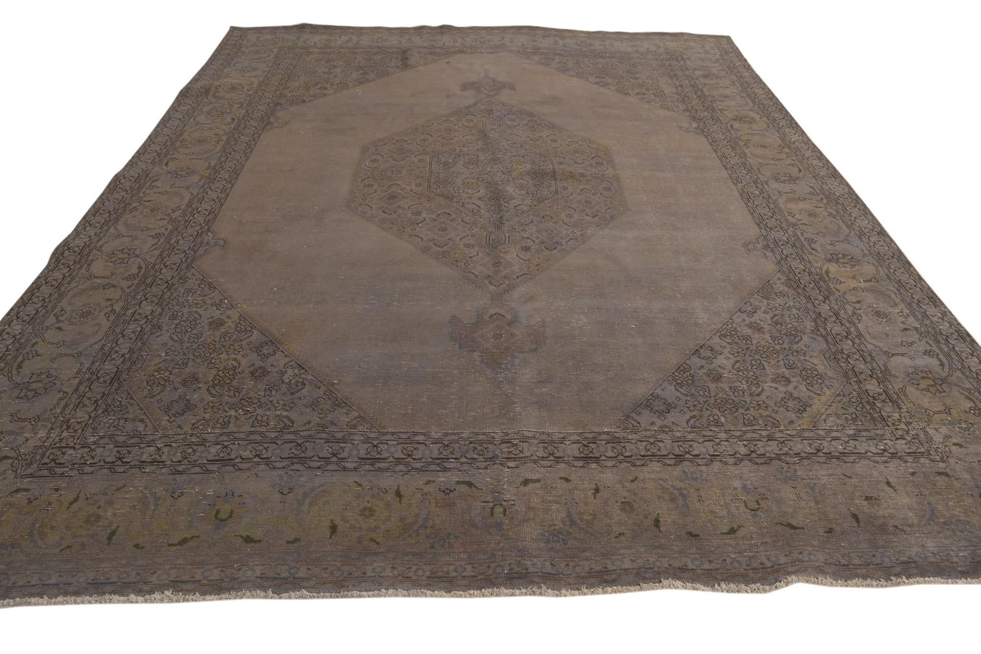 9' 9 x 12' 8 Hand Knotted Ultra Vintage Persian Wool Rug