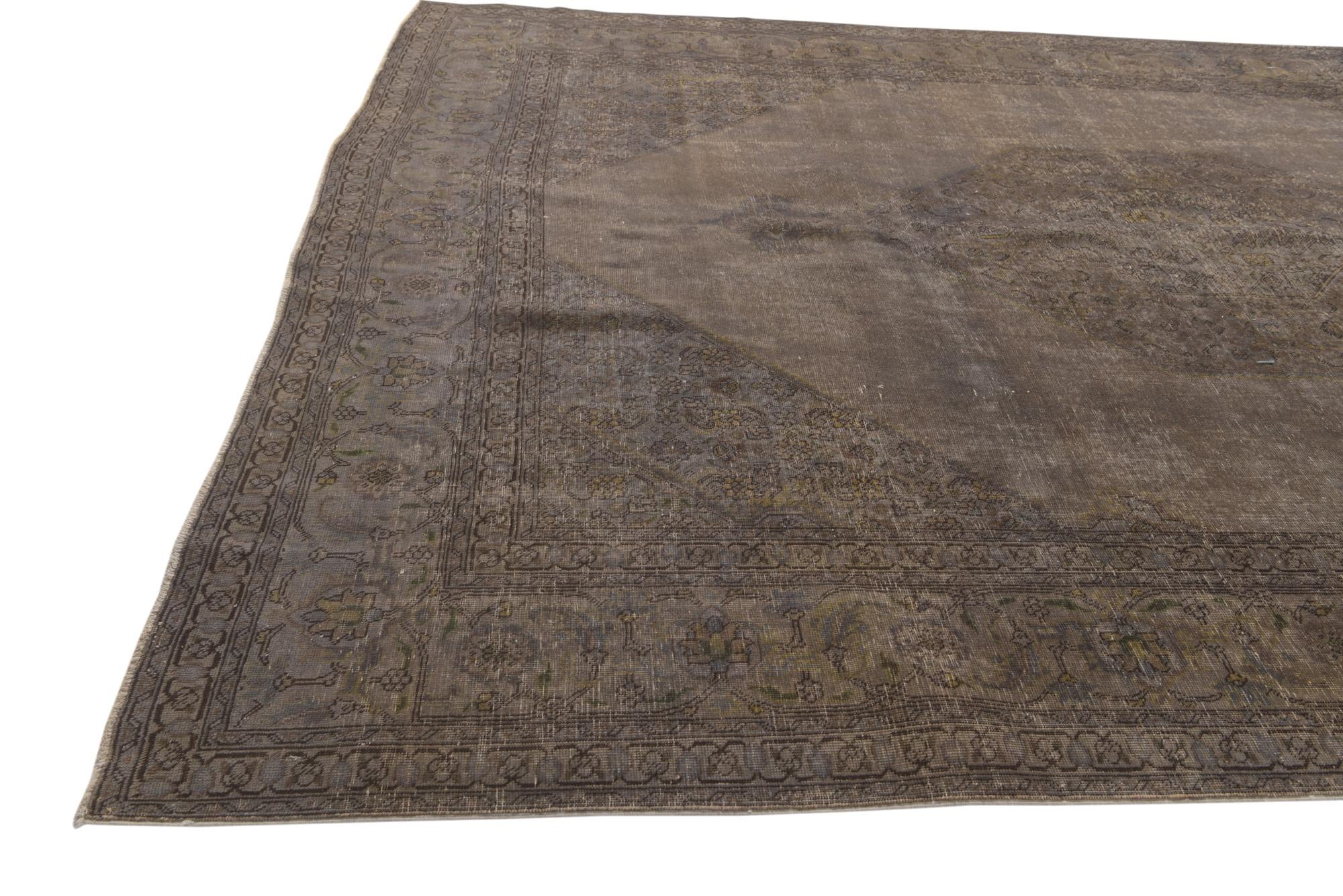 9' 9 x 12' 8 Hand Knotted Ultra Vintage Persian Wool Rug