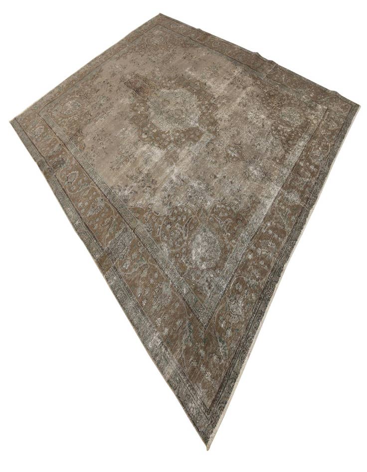 Detail image of 9' 7 x 12' 1  Hand Knotted Ultra Vintage Persian Wool Rug