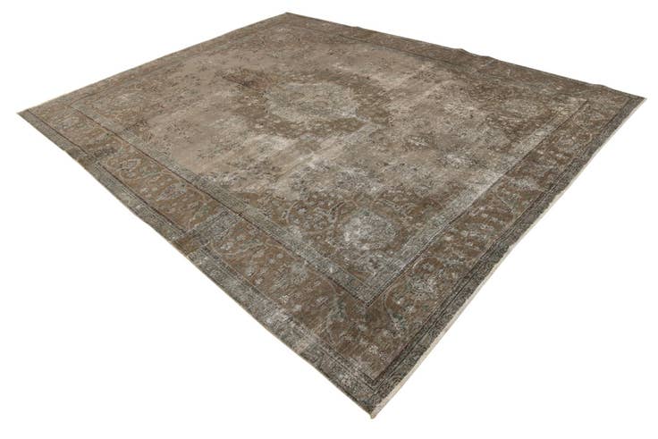 Detail image of 9' 7 x 12' 1 Hand Knotted Ultra Vintage Persian Wool Rug