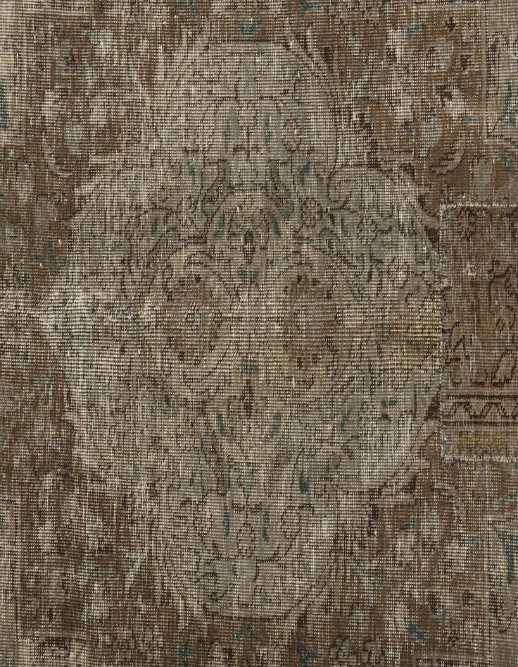 Detail image of 9' 7 x 12' 1  Hand Knotted Ultra Vintage Persian Wool Rug