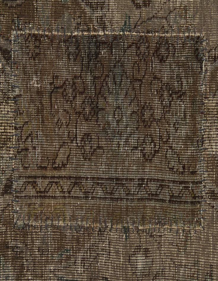 Detail image of 9' 7 x 12' 1  Hand Knotted Ultra Vintage Persian Wool Rug