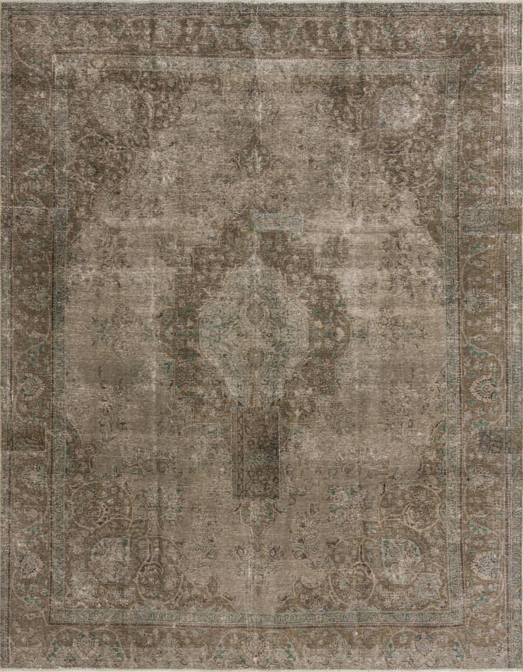 Detail image of 9' 7 x 12' 1 Hand Knotted Ultra Vintage Persian Wool Rug