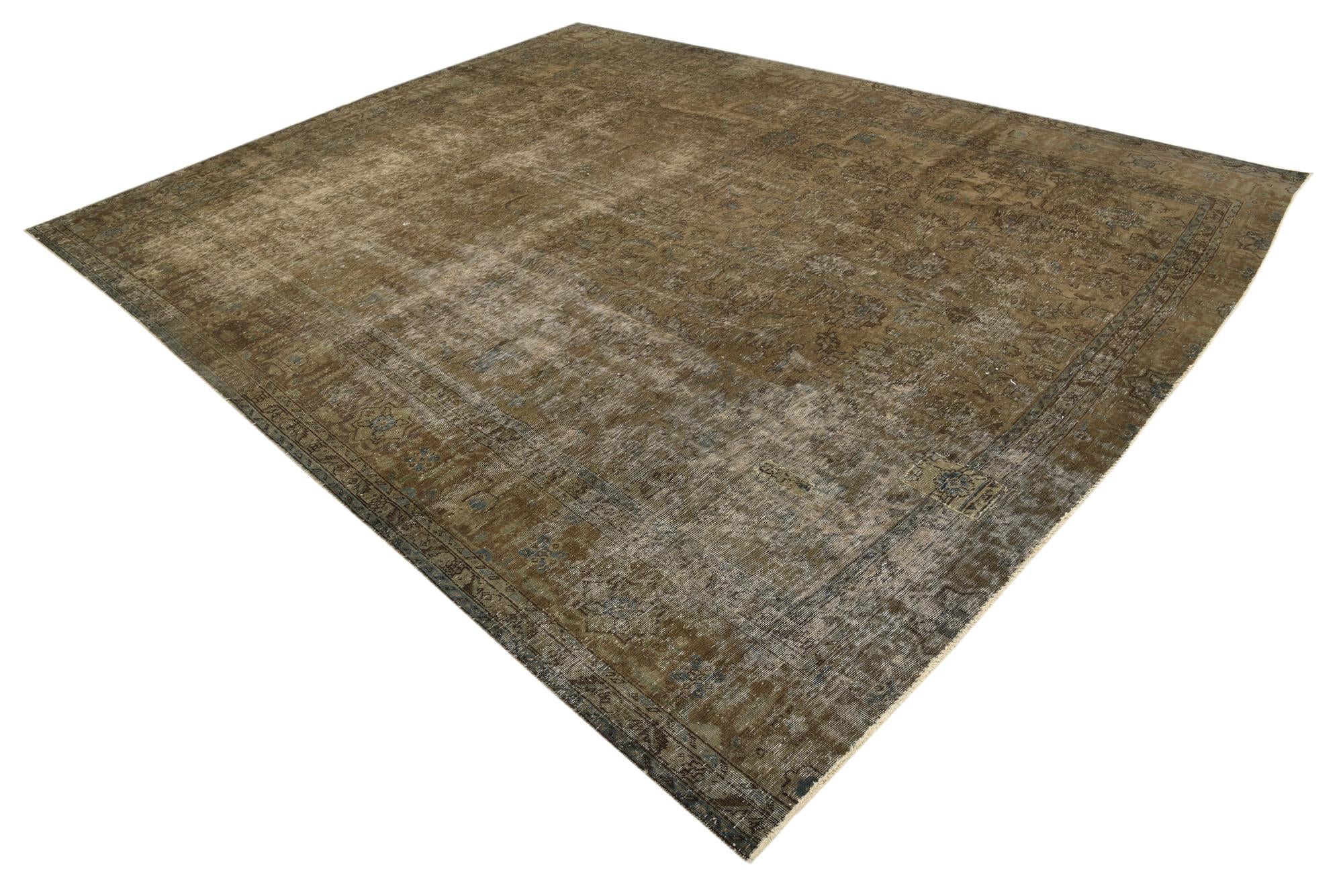 9' 7 x 12' 2 Hand Knotted Ultra Vintage Persian Wool Rug