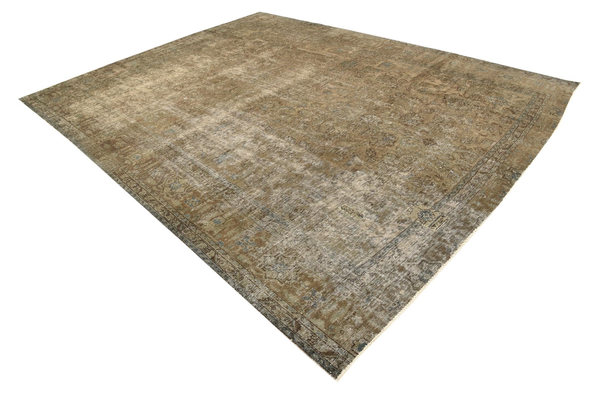9' 7 x 12' 2 Hand Knotted Ultra Vintage Persian Wool Rug