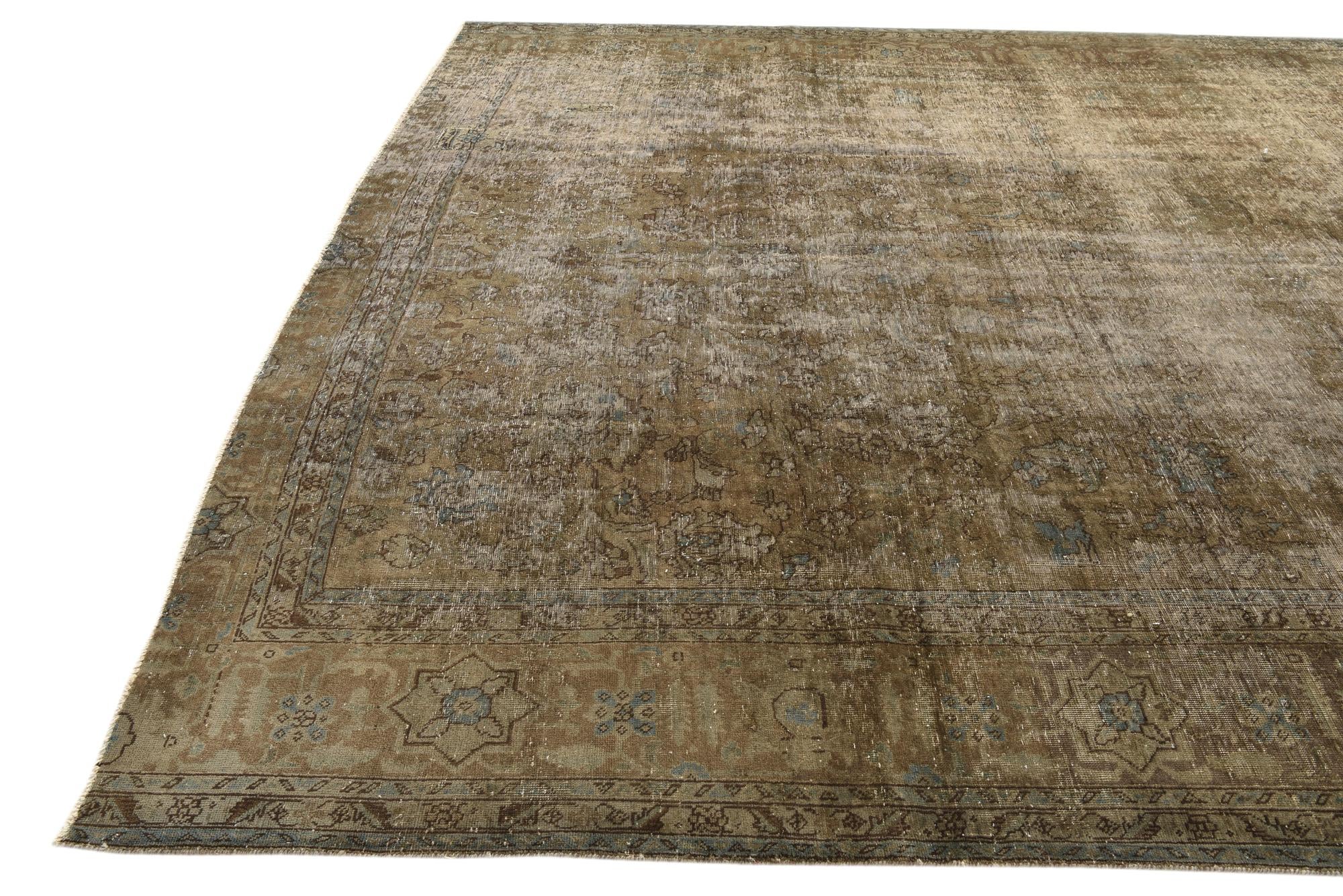 9' 7 x 12' 2 Hand Knotted Ultra Vintage Persian Wool Rug
