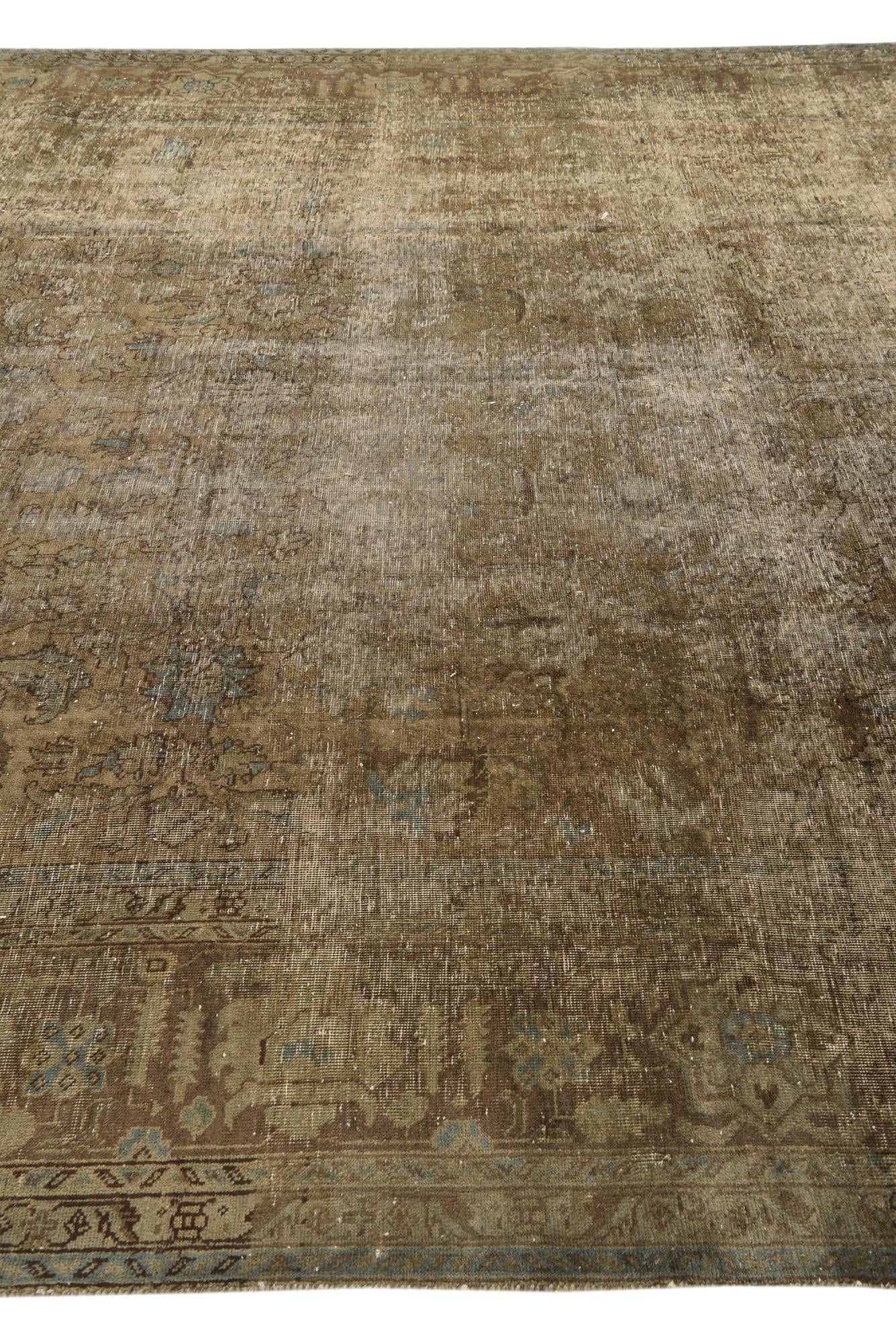 9' 7 x 12' 2 Hand Knotted Ultra Vintage Persian Wool Rug