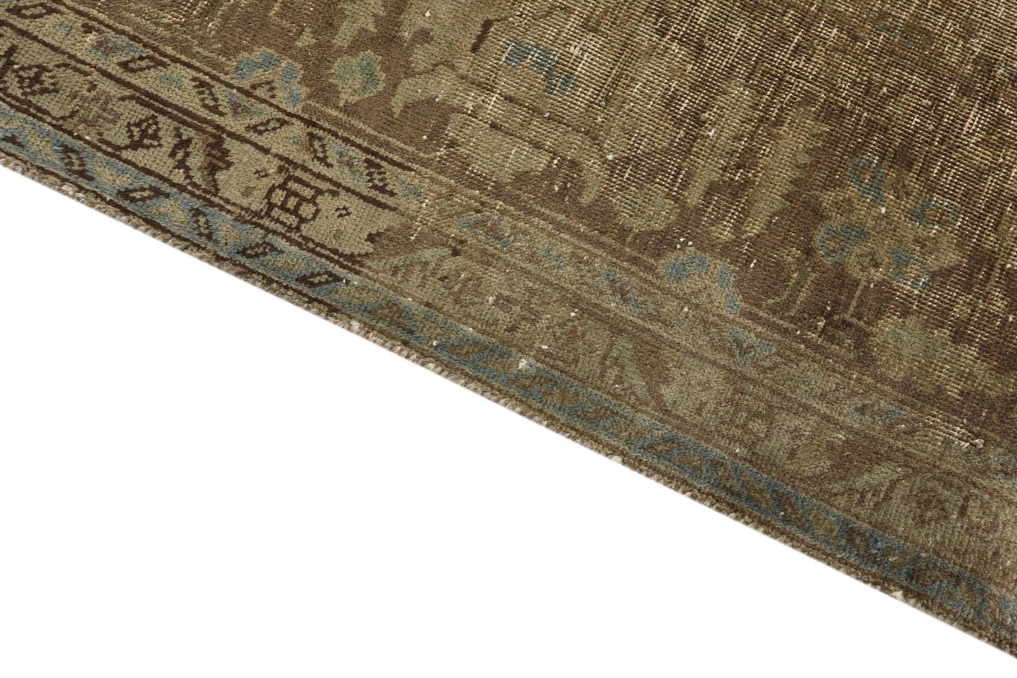 9' 7 x 12' 2 Hand Knotted Ultra Vintage Persian Wool Rug