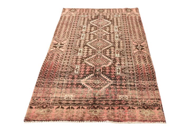 Detail image of 3' 4 x 5' 8 Hand Knotted Ultra Vintage Persian Wool Rug
